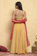 Yellow Polyester Lehenga Set image number 4