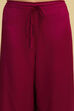 Maroon Printed Straight Kurta Set image number 3