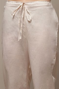 Pink Cotton Straight Kurta Pant Suit Set image number 6