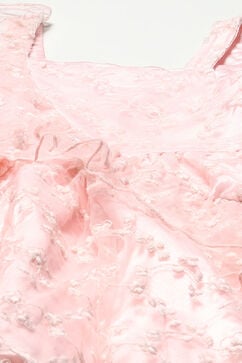 Baby Pink Nylon Gathered Dress image number 1