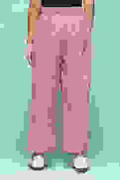 Peach Cotton Solid Pants image number 4