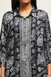 Black Viscose Rayon Straight Printed Kurta Set image number 1