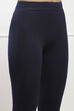 Black Cotton Blend Solid Leggings image number 1