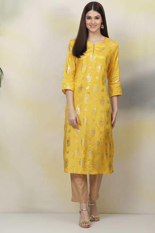 Red Straight Viscose Kurta image number 5