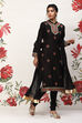 Rohit Bal Black Cotton Blend Straight Kurta Suit Set