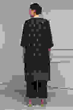 Purple Viscose Blend Straight Printed Suit Set image number 4