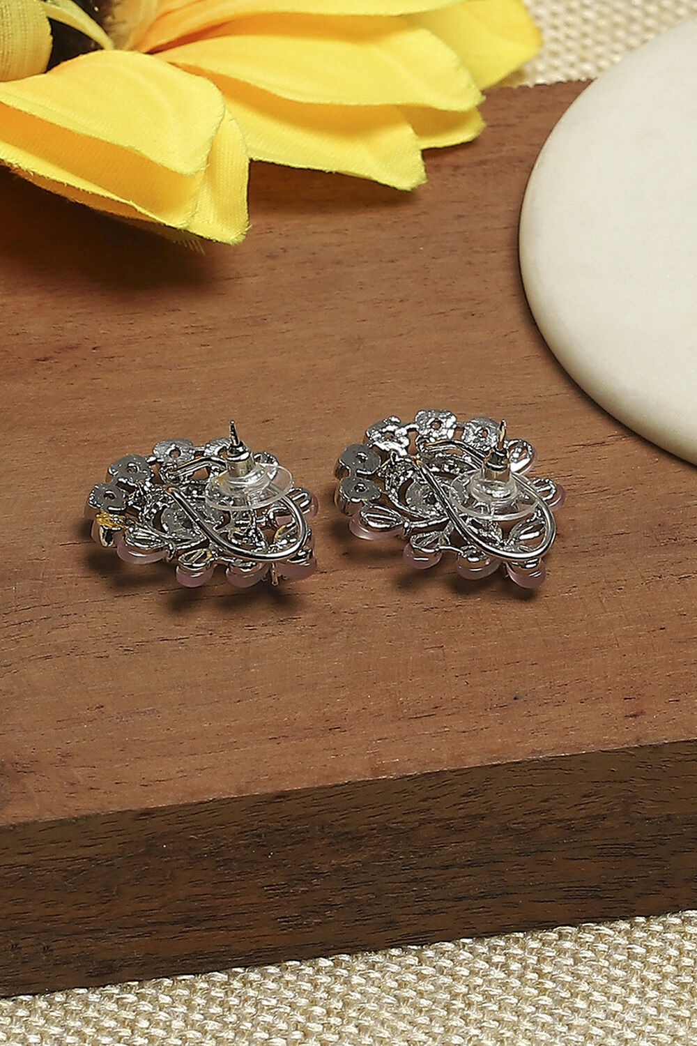 Light Pink Stone Earrings image number 2