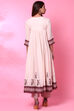 Light Peach Cotton Anarkali Kurta Palazzo Suit Set image number 6