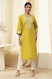 Black Pure Cotton Embroidered Straight Kurta image number 5