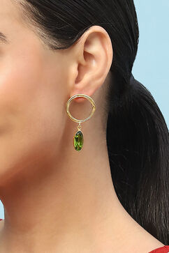 Green Brass earrings image number 1