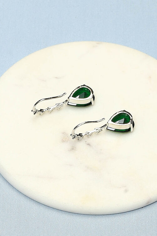 Green Brass Earrings image number 2