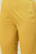 Yellow Solid Asymmetric Kurta Slim Pant Suit Set