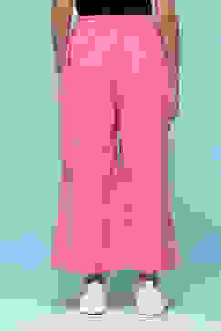 Pink Cotton Solid Pants image number 4