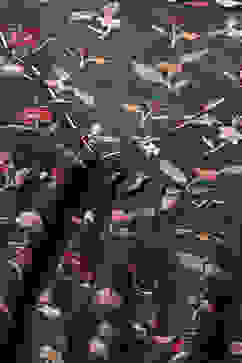 Navy Poly Cotton Layered Kurta Palazzo Suit Set image number 1