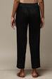 Black Viscose Yarndyed Narrow Pant image number 4