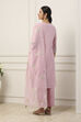 Pink Poly Chanderi Embroidered Straight Suit Set image number 4