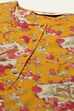 Mustard Cotton Straight Kurta Relaxed Pant Suit Set image number 1