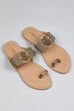 Bronze Sequin Embellished Sandals