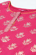 Turquoise Cotton Straight Printed Kurta Patiala Salwar Suit Set image number 1