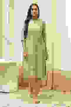 Green Poly Viscose Straight Printed Kurta image number 6