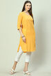 Ochre Cotton Solid Kurti