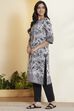 Berry Cotton Straight Kurta image number 3