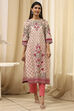 Yellow Cotton Straight Printed Kurta image number 5