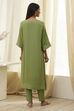 Green Solid A-Line Suit Set image number 4