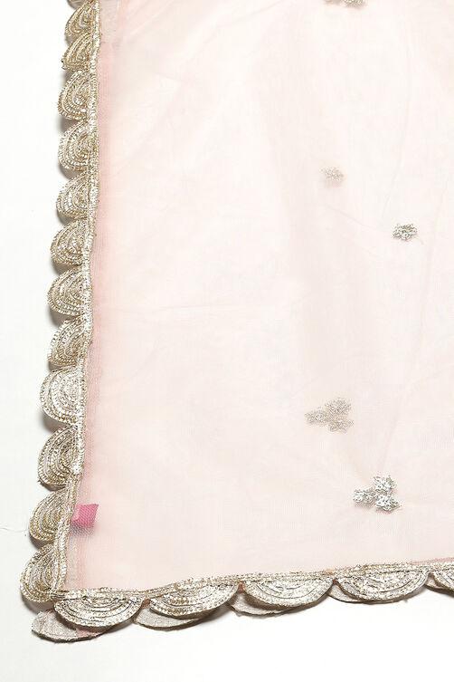 Onion Pink Art Silk Sharara Kurta Garara Suit Set image number 6