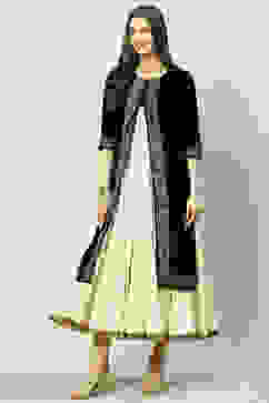 Black Velvet Front Open 2 Piece Set image number 3