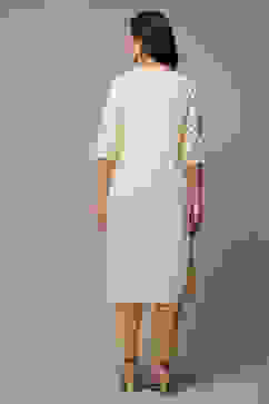 Beige LIVA Straight Kurta image number 2