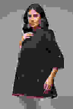 Navy Cotton Yarndyed Kurti image number 3