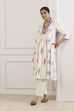 Off White Cotton A-Line Kurta image number 5