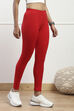 Black Cotton Blend Solid Leggings image number 3
