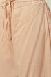Peach Art Silk Flared Kurta Palazzo Suit Set image number 2