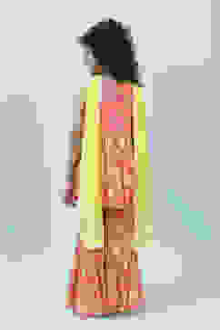 Pink Cotton Printed Gathered Suit Set image number 4