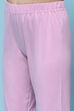 Lilac Cotton Blend Flared Kurta Churidar Suit Set Suit Set image number 2