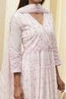 Pink Cotton Anarkali Suit Set image number 1