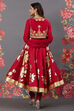Rohit Bal Off White Cotton Silk Anarkali Printed Suit image number 7