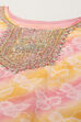 Blue Organza Unstitched Suit set image number 2