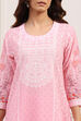 Powder Blue Cotton Straight Kurta Palazzo Suit Set image number 1