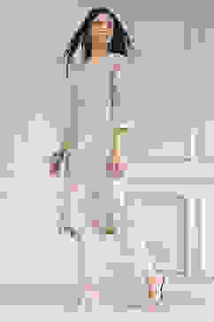 Light Green Cotton Blend Printed Straight Kurta image number 2