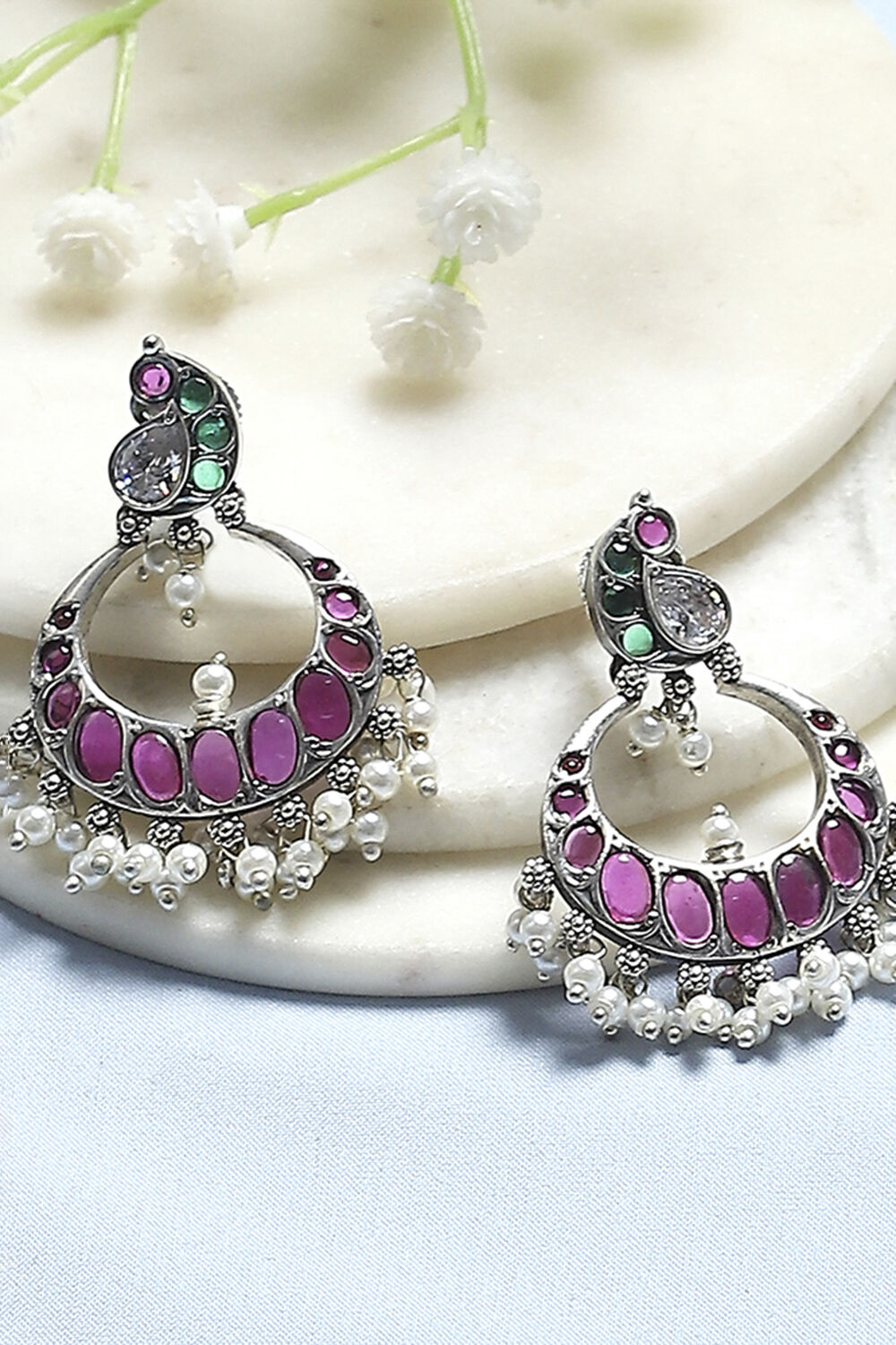 Pink Brass Drop & Danglers image number 0