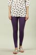 Navy Cotton Blend Solid Leggings image number 2