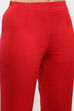 Red Viscose Lycra Solid Pants image number 1