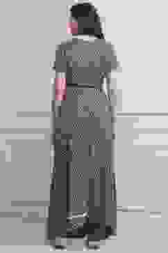 Indigo LIVA Straight Printed Jumpsuit Dress image number 3