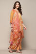 Yellow Printed Asymmetric Kurta & Palazzo Suit Set image number 5