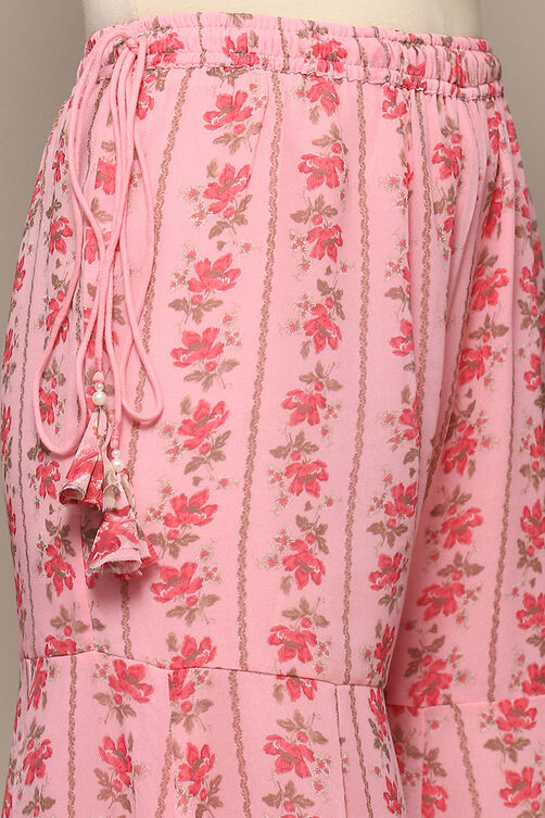 Pink Polyester A-Line Suit Set image number 2