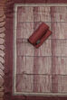 Wine Silk Blend Printed Embroidered Unstitched Suit Set image number 3