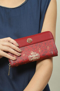 Red Pu Leather Wallet image number 6